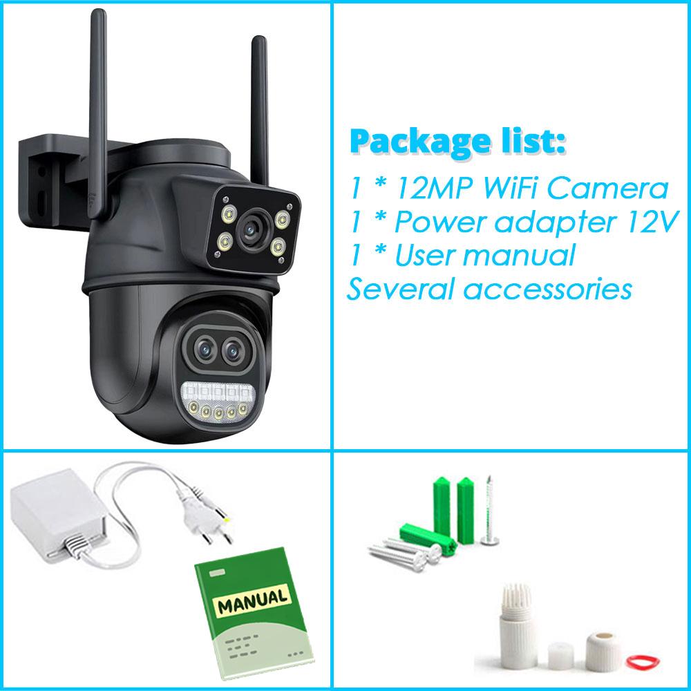 ICSEE Smart WIFI Security Camera 12MP 8K Three Lens PTZ 8X Zoom Outdoor 360 Wireless HD Video Surveillance IP Cameras Home CCTV UK Plug білий
ICSEE Smart WIFI Security Camera 12MP 8K Three Lens PTZ 8X Zoom Outdoor 360 Wireless HD Video Surveillance IP Cameras Home CCTV UK Plug білий