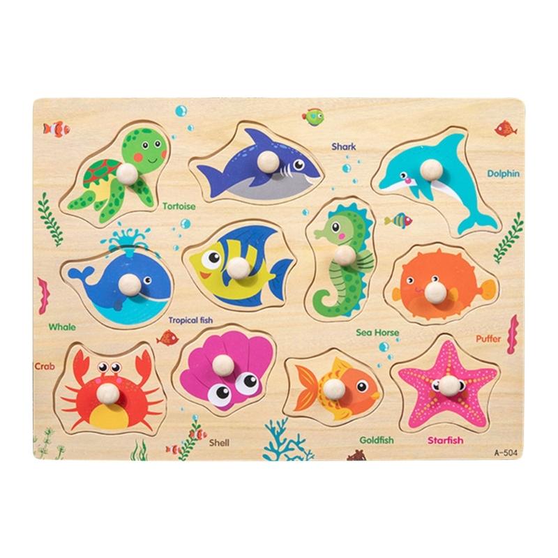 Wooden Farm Animals Marine Life Puzzle For Children Aged 3-6 Years Old Pegs Puzzle Hand Game
Wooden Farm Animals Marine Life Puzzle For Children Aged 3-6 Years Old Pegs Puzzle Hand Game