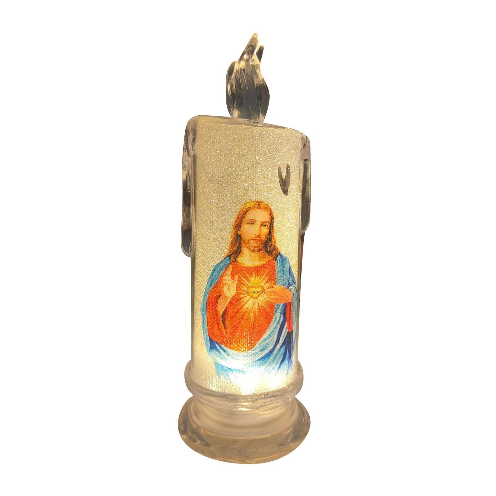 Jesus Catholic Christian Religious Ceremony Virgin Electronic Flameless LED Devotional Prayer Candles Light Religious Decoration One Size
Jesus Catholic Christian Religious Ceremony Virgin Electronic Flameless LED Devotional Prayer Candles Light Religious Decoration One Size