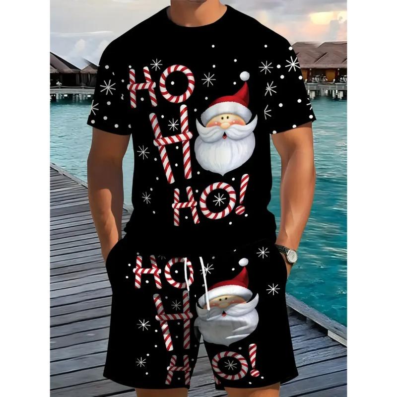 Летний рождественский тематический принт, модная свободная мужская удобная спортивная одежда из двух частей с короткими рукавами L
Летний рождественский тематический принт, модная свободная мужская удобная спортивная одежда из двух частей с короткими рукавами L