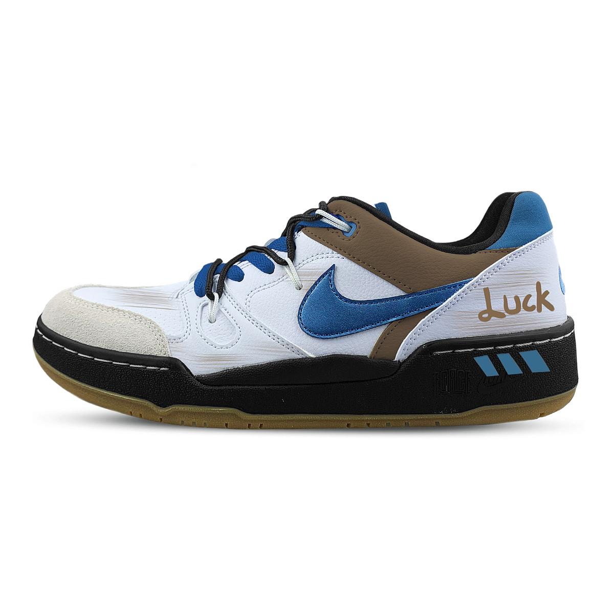 Nike Full Force Low top Skateboard Shoes Men s White Blue Brown HJ7262-100(Team47-Fluck) 43
Nike Full Force Low top Skateboard Shoes Men s White Blue Brown HJ7262-100(Team47-Fluck) 43