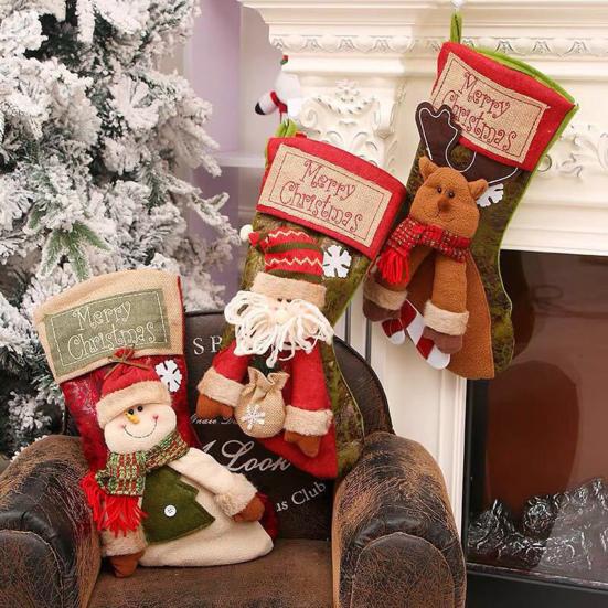 Yousheng 18 Christmas Stocking 3D Plush Santa Snowman Reindeer Design Hanging Burlap Stocking for Farmhouse Holiday Decor C
Yousheng 18 Christmas Stocking 3D Plush Santa Snowman Reindeer Design Hanging Burlap Stocking for Farmhouse Holiday Decor C