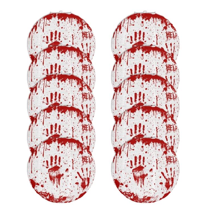Pack of 10 Halloween Paper Decors Lights Halloween Bloody Palms Lights Hangings for Garden Parties Decoration 1
Pack of 10 Halloween Paper Decors Lights Halloween Bloody Palms Lights Hangings for Garden Parties Decoration 1