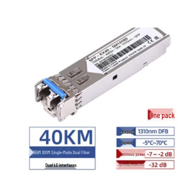 Huawei 155M 1310nm 40km eSFP Optical Transceiver Module
Huawei 155M 1310nm 40km eSFP Optical Transceiver Module