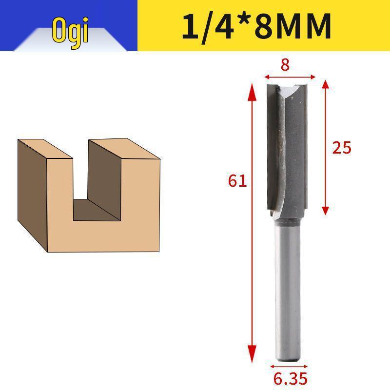 Kawaki 1/4 Shank Double-Edged Straight Bit: Two-Flute Woodworking Slotting Router Bit
Kawaki 1/4 Shank Double-Edged Straight Bit: Two-Flute Woodworking Slotting Router Bit