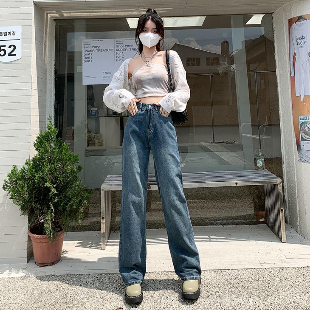 Retro simple high-waisted loose straight jeans women s autumn and winter new fashionable versatile denim wide-leg pants tide 2XL
Retro simple high-waisted loose straight jeans women s autumn and winter new fashionable versatile denim wide-leg pants tide 2XL
