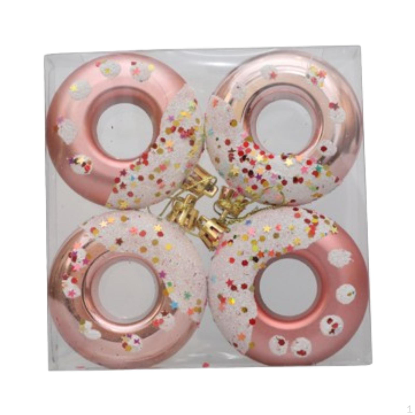 4 шт. рождественских подвесных украшений в форме пончика диаметром 7 см для елки, декор для домашней вечеринки, Rose Golden
4 шт. рождественских подвесных украшений в форме пончика диаметром 7 см для елки, декор для домашней вечеринки, Rose Golden