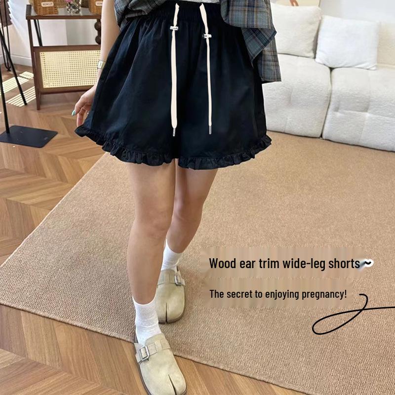 Plus Size Maternity Summer Ruffle Shorts with Elastic Waist - Solid Color, Wide Leg Design 3XL чорний
Plus Size Maternity Summer Ruffle Shorts with Elastic Waist - Solid Color, Wide Leg Design 3XL чорний