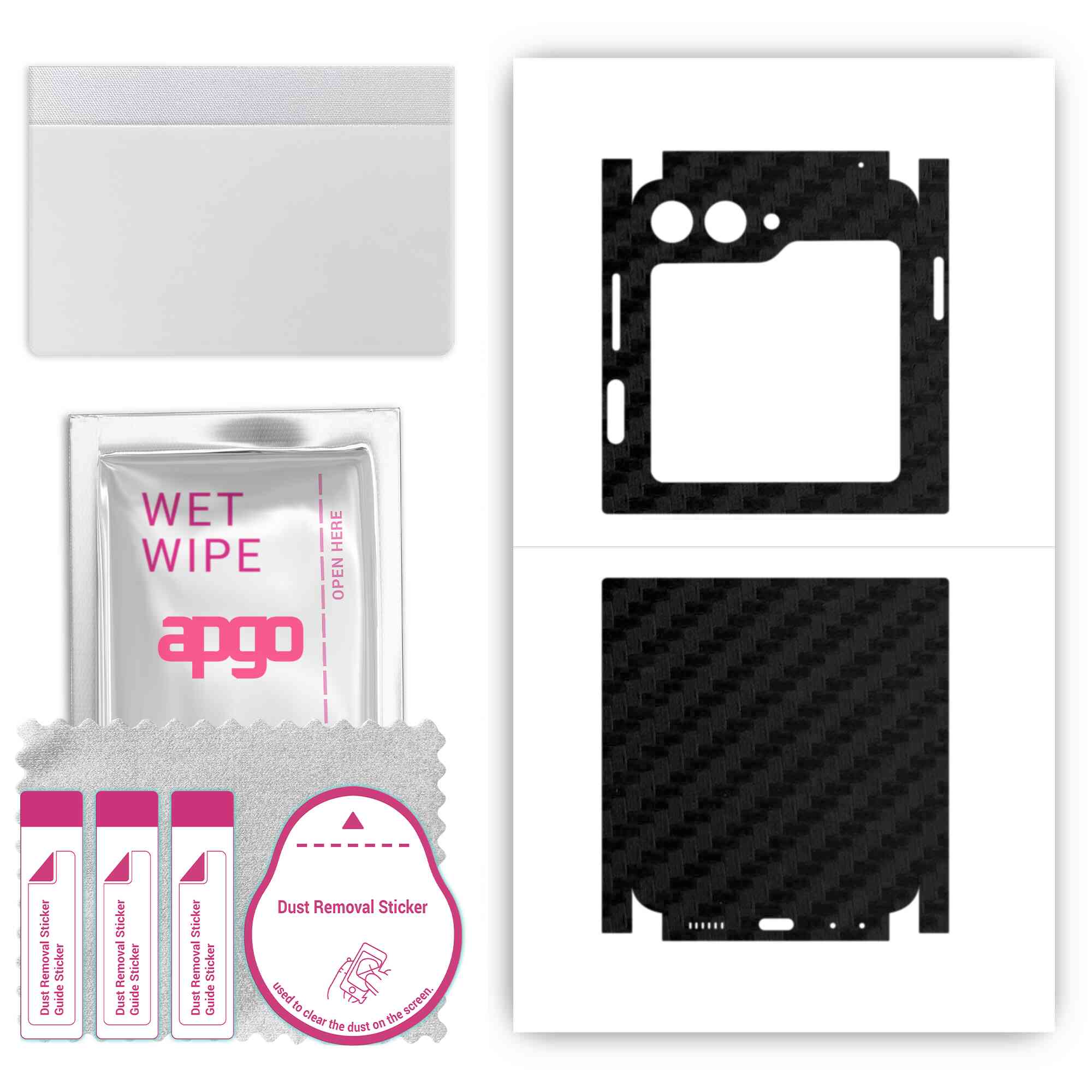 apgo Protective Skin Sticker for the back+sides compatible with Samsung W24 Flip, Full Wrap Film, Foil, Vinyl - Pattern Carbon Black
apgo Protective Skin Sticker for the back+sides compatible with Samsung W24 Flip, Full Wrap Film, Foil, Vinyl - Pattern Carbon Black