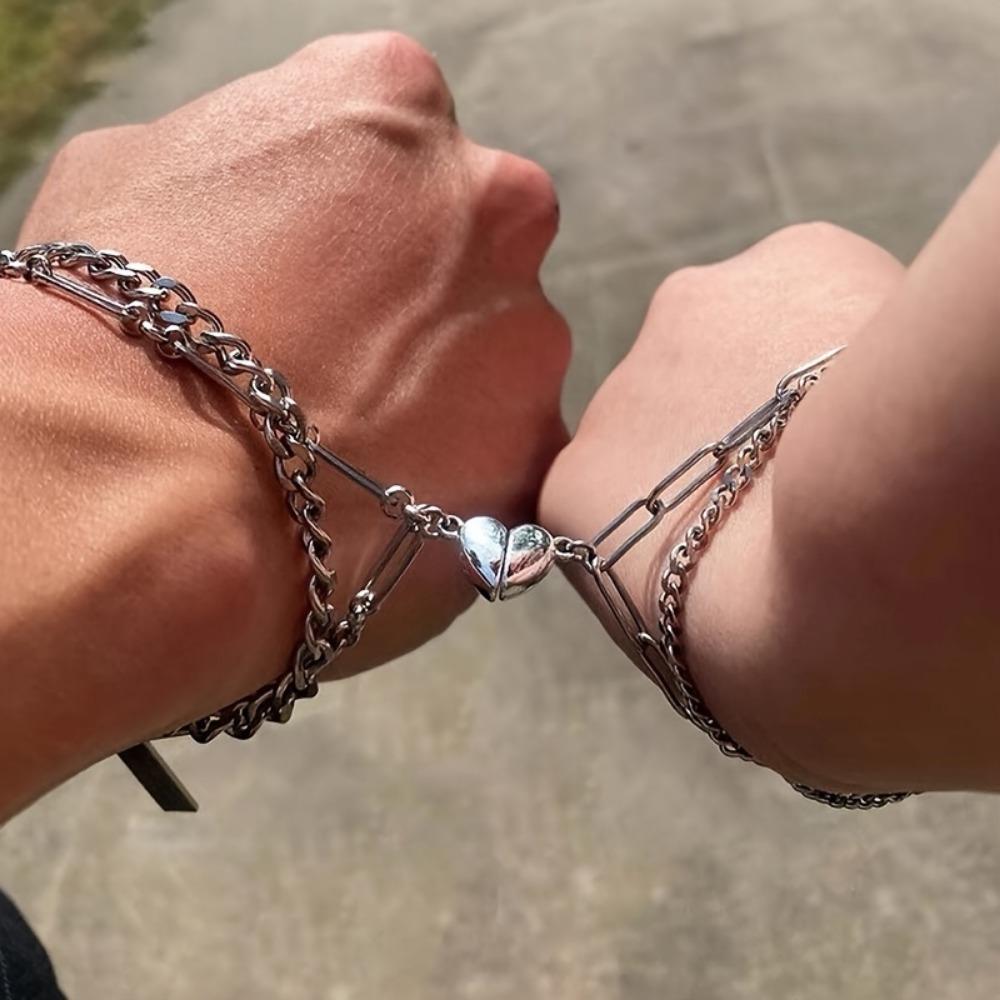 1 пара Танабата парные титановые стальные подвески в форме сердца с магнитами, браслеты, нишевые тенденции дизайна, украшенные подругами, ювелирные изделия
1 пара Танабата парные титановые стальные подвески в форме сердца с магнитами, браслеты, нишевые тенденции дизайна, украшенные подругами, ювелирные изделия