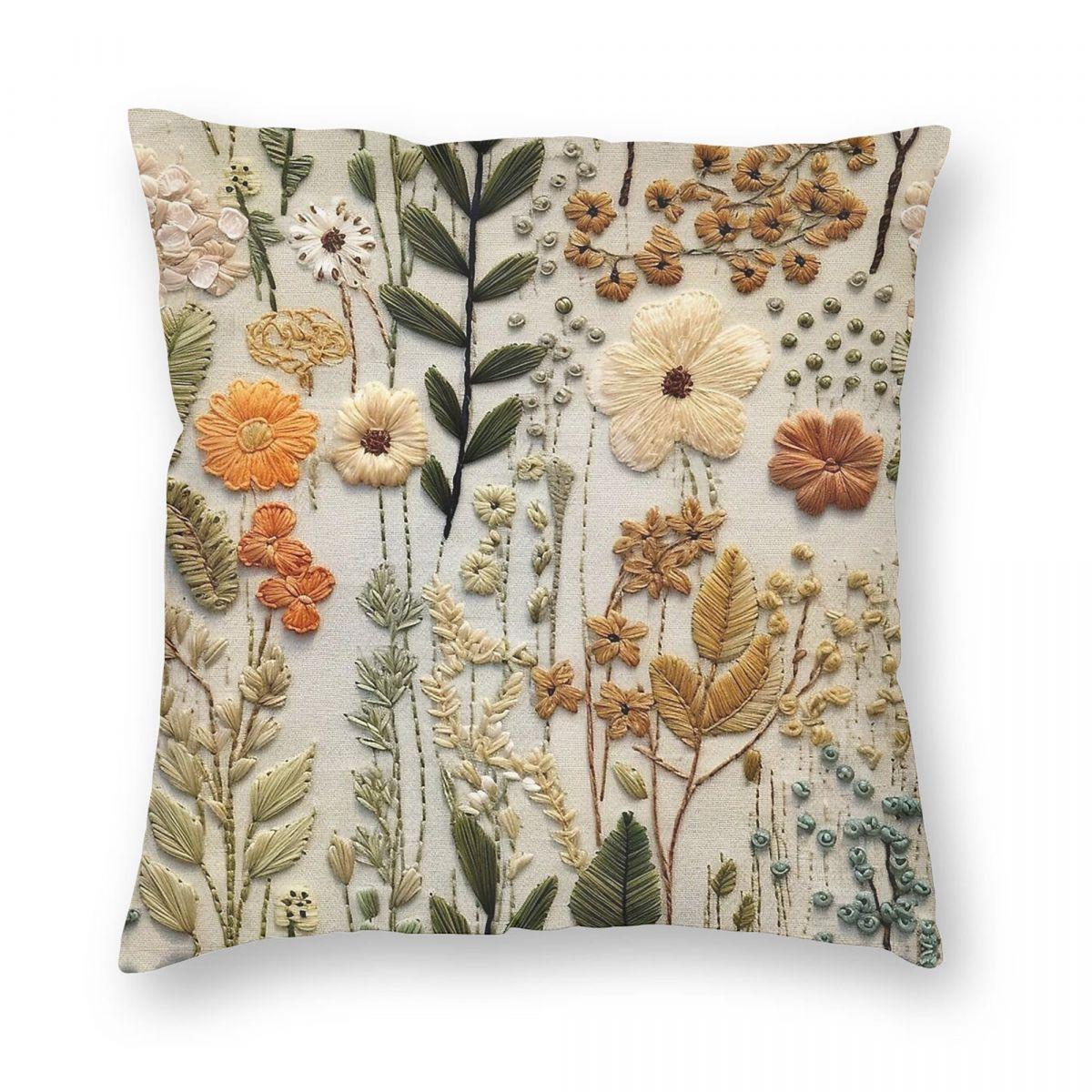 Boho Wildflowers Faux Embroidery Square Pillowcase Polyester Linen Velvet Creative Zip Decorative Bed Cushion Cover Wholesale 12x12Inch
Boho Wildflowers Faux Embroidery Square Pillowcase Polyester Linen Velvet Creative Zip Decorative Bed Cushion Cover Wholesale 12x12Inch