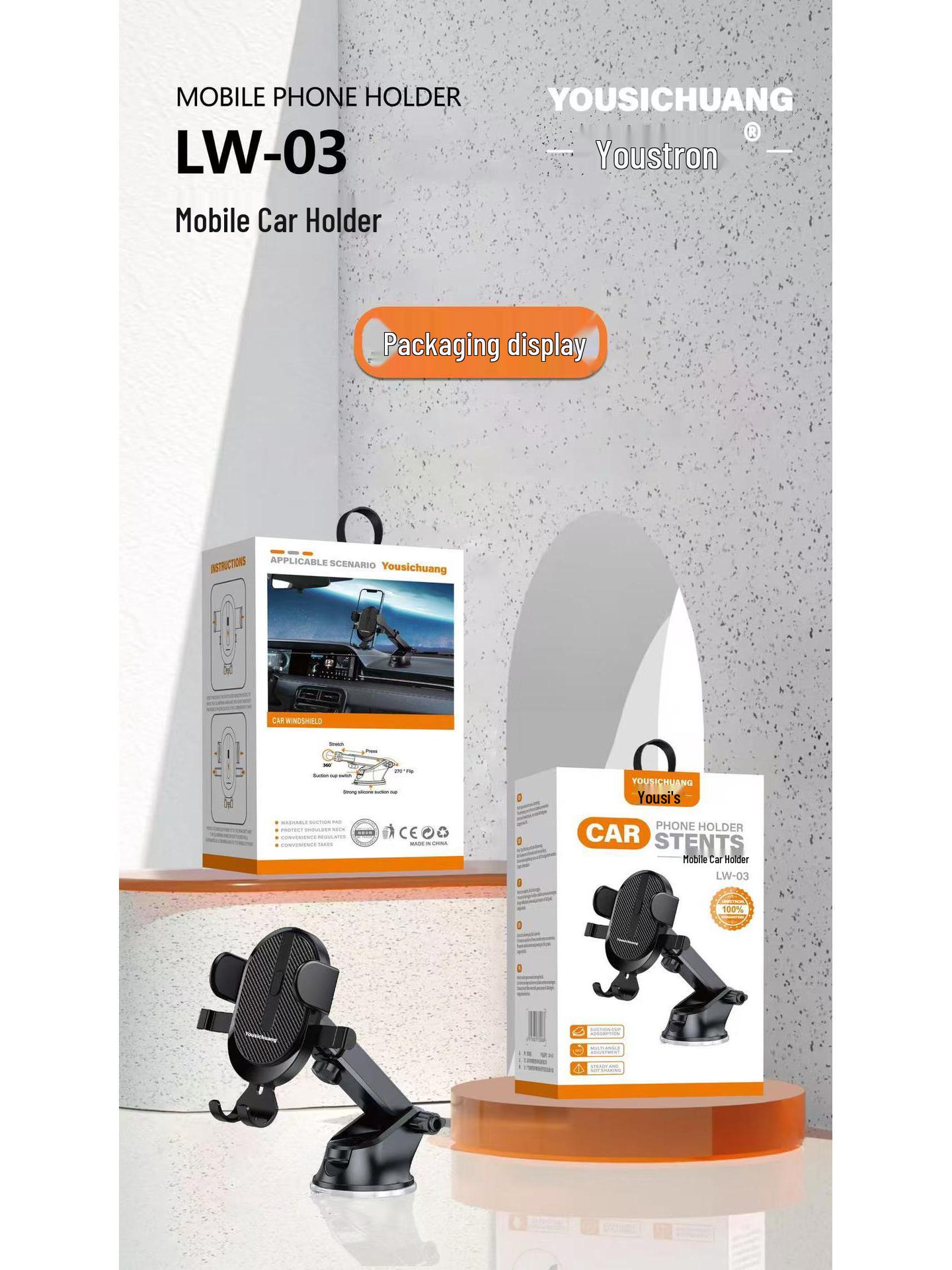 LW-03 Suction Cup Phone Holder for Car Console and Windshield чорний
LW-03 Suction Cup Phone Holder for Car Console and Windshield чорний