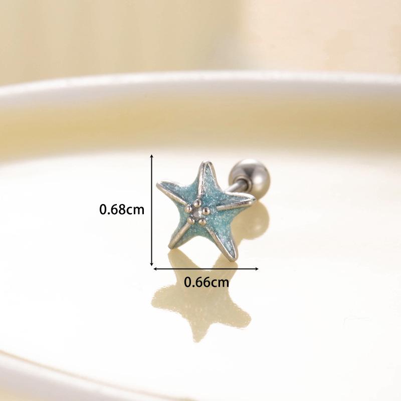 Henson Starfish Titanium Steel Double-Ended Cartilage Stud Earring
Henson Starfish Titanium Steel Double-Ended Cartilage Stud Earring
