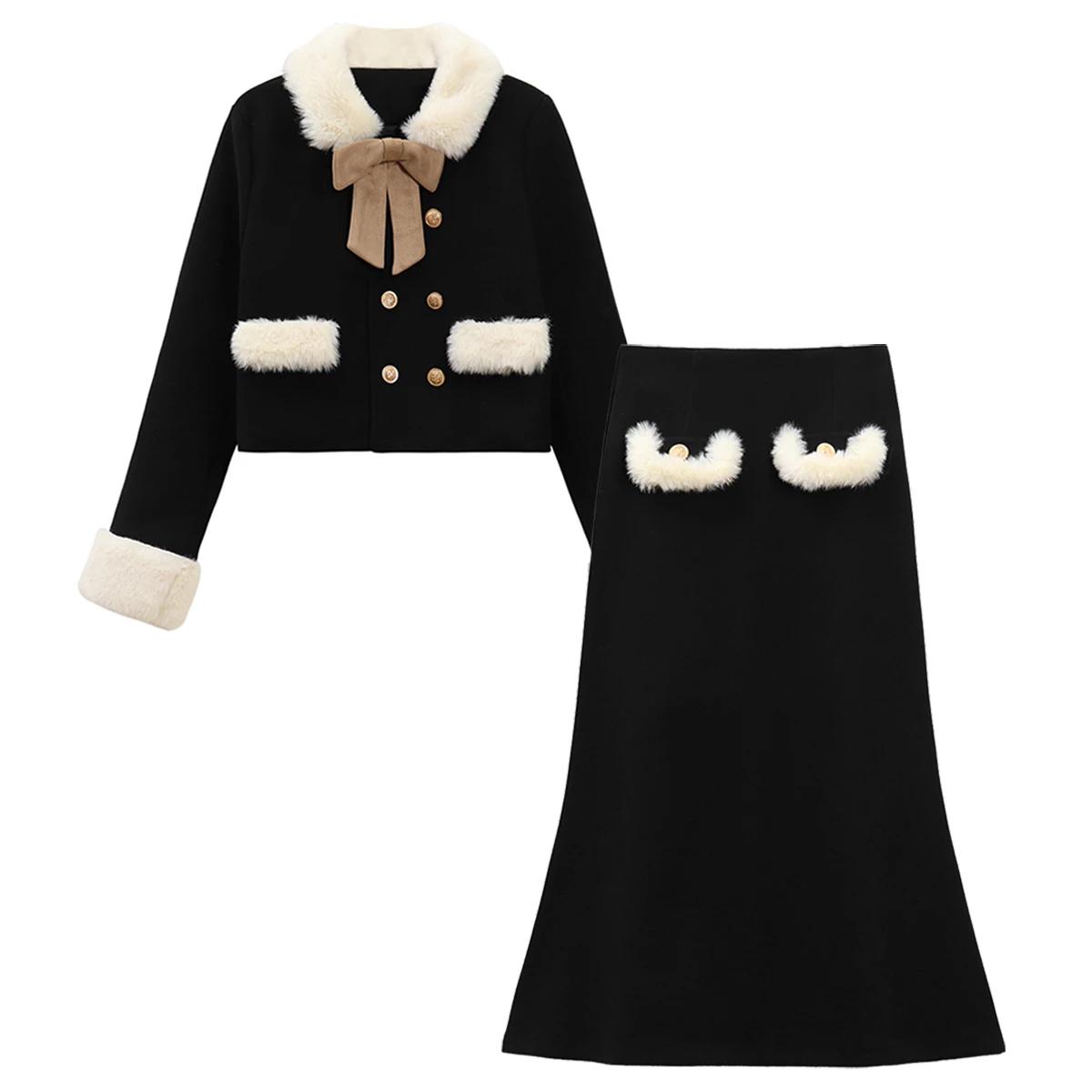 Богатая наследница, подбитое толстое шерстяное пальто с длинной юбкой, женские осенние новые модные комплекты женской офисной одежды для леди XXL чёрный
Богатая наследница, подбитое толстое шерстяное пальто с длинной юбкой, женские осенние новые модные комплекты женской офисной одежды для леди XXL чёрный