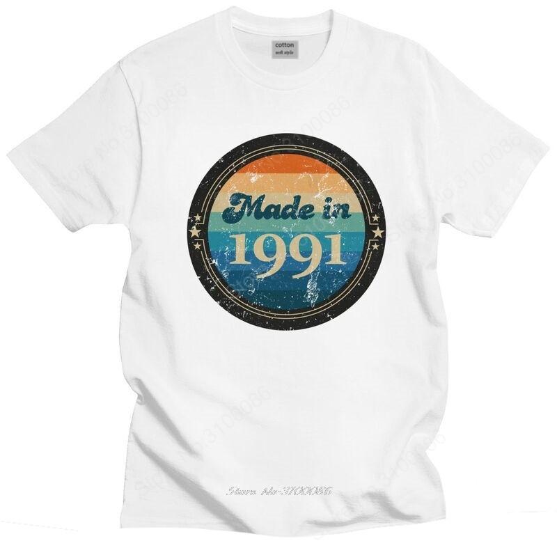 Retro Vintage Made In 1991 T Shirt Men Preshrunk Cotton Tshirt Casual Tee Tops Short Sleeve 30 Years Old 30th Birthday Tshirts S
Retro Vintage Made In 1991 T Shirt Men Preshrunk Cotton Tshirt Casual Tee Tops Short Sleeve 30 Years Old 30th Birthday Tshirts S