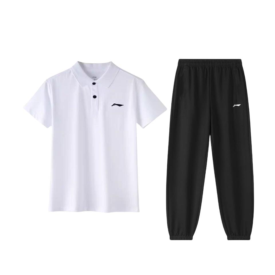 Li-Ning Breathable Solid Color Short Sleeve Fitted Versatile Fashion Long Pants Casual Sports Suit Men suit APLU751-2+AYKT415-1
Li-Ning Breathable Solid Color Short Sleeve Fitted Versatile Fashion Long Pants Casual Sports Suit Men suit APLU751-2+AYKT415-1