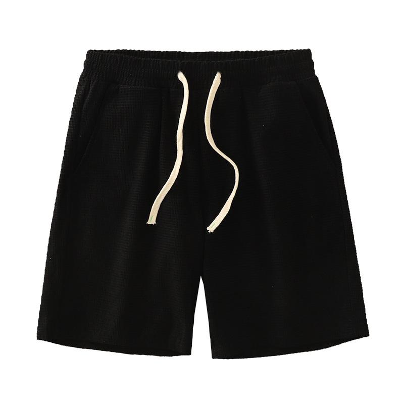 Men Shorts Solid Color Mid Waist Summer Motion Waffle Texture Deep Crotch Drawstring Male Shorts Loose Knee Length Casual Short S чёрный
Men Shorts Solid Color Mid Waist Summer Motion Waffle Texture Deep Crotch Drawstring Male Shorts Loose Knee Length Casual Short S чёрный