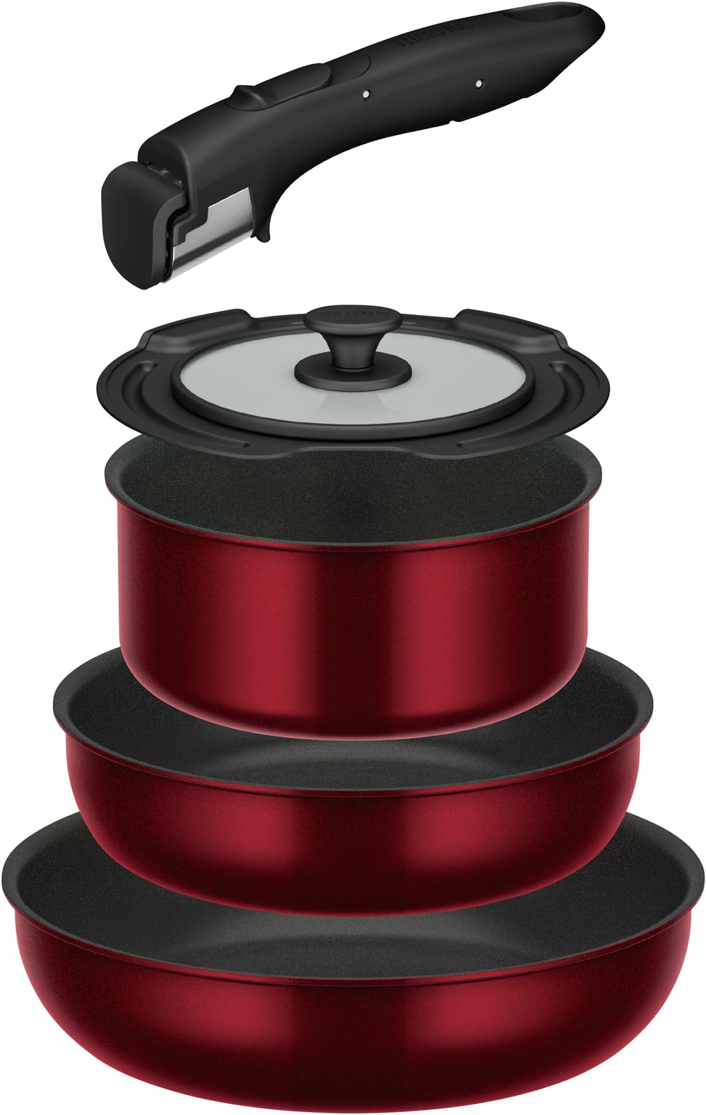 Thermos Durable Series Detachable Handle Frying Pan Set DA Compatible Deep Red Frying Pan and Pot are Dishwasher Safe DR 5-Piece IH/Gas KSD-5A
Thermos Durable Series Detachable Handle Frying Pan Set DA Compatible Deep Red Frying Pan and Pot are Dishwasher Safe DR 5-Piece IH/Gas KSD-5A
