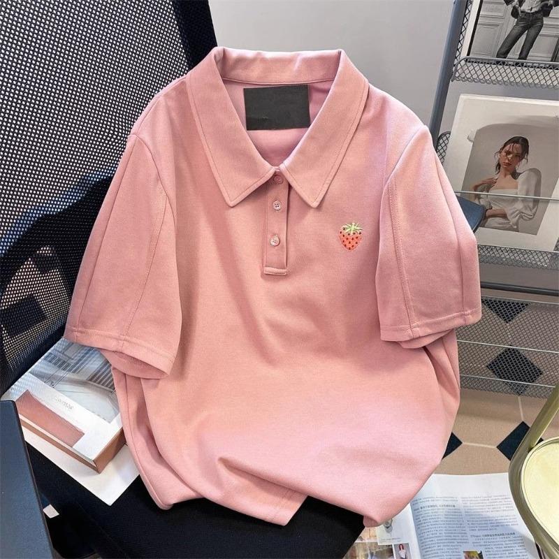 Strawberry Embroidered Pink Women s Tees French Sweet Loose Lapel Tee Summer Short Sleeved Casual Versatile Pullover Top M розовый
Strawberry Embroidered Pink Women s Tees French Sweet Loose Lapel Tee Summer Short Sleeved Casual Versatile Pullover Top M розовый