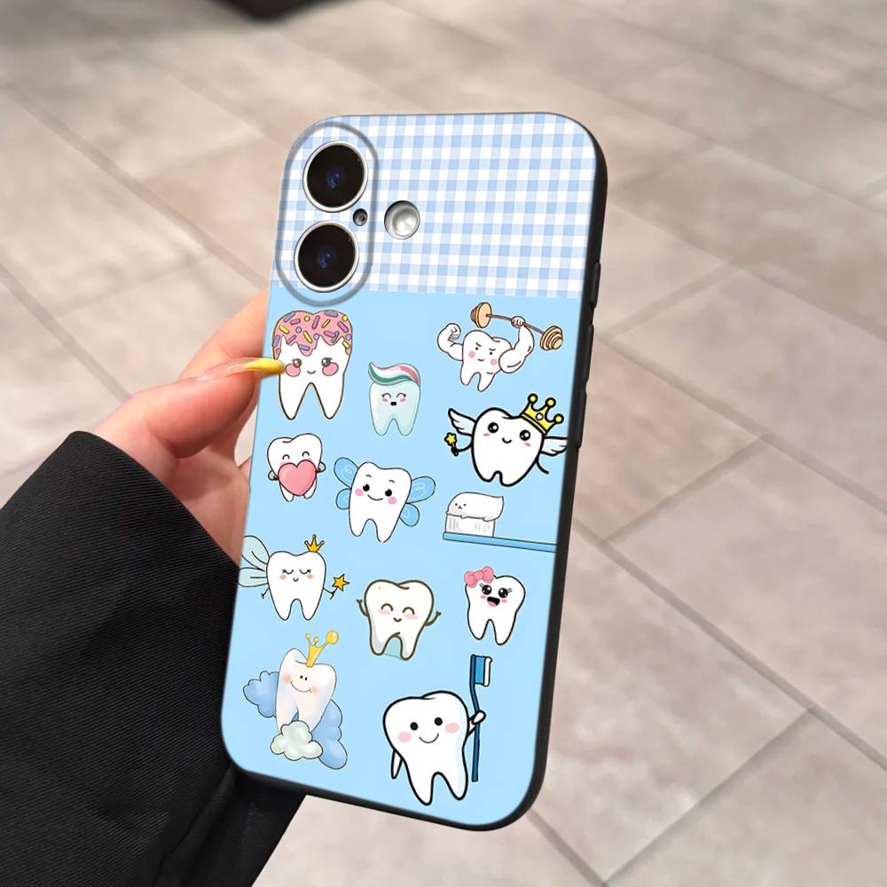 Cute Dentist Teeth Phone Case For Iphone 17 16 15 14 13 12 11 Pro Max Plus Black Shell Cover Case iPhone 17 Pro
Cute Dentist Teeth Phone Case For Iphone 17 16 15 14 13 12 11 Pro Max Plus Black Shell Cover Case iPhone 17 Pro