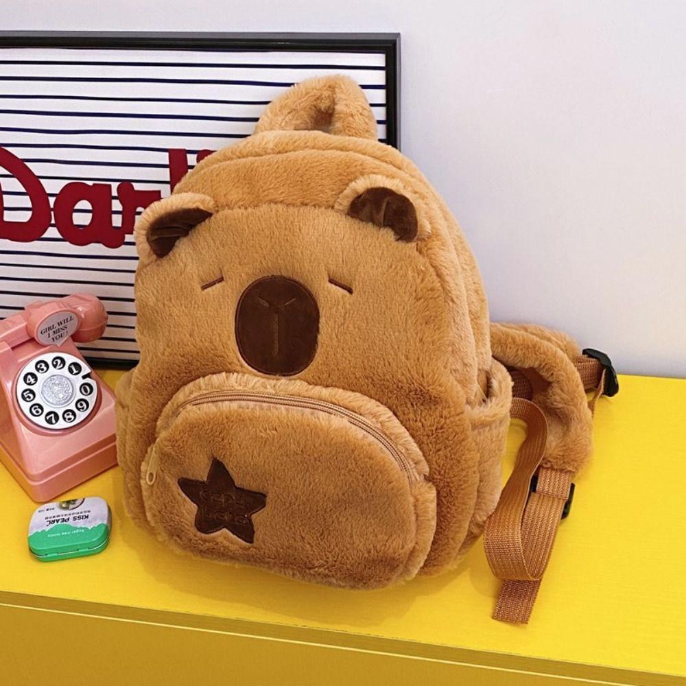 Large Capacity Capybara Plush Backpack School Bag Cartoon Capybara Handbag Unisex коричневий
Large Capacity Capybara Plush Backpack School Bag Cartoon Capybara Handbag Unisex коричневий