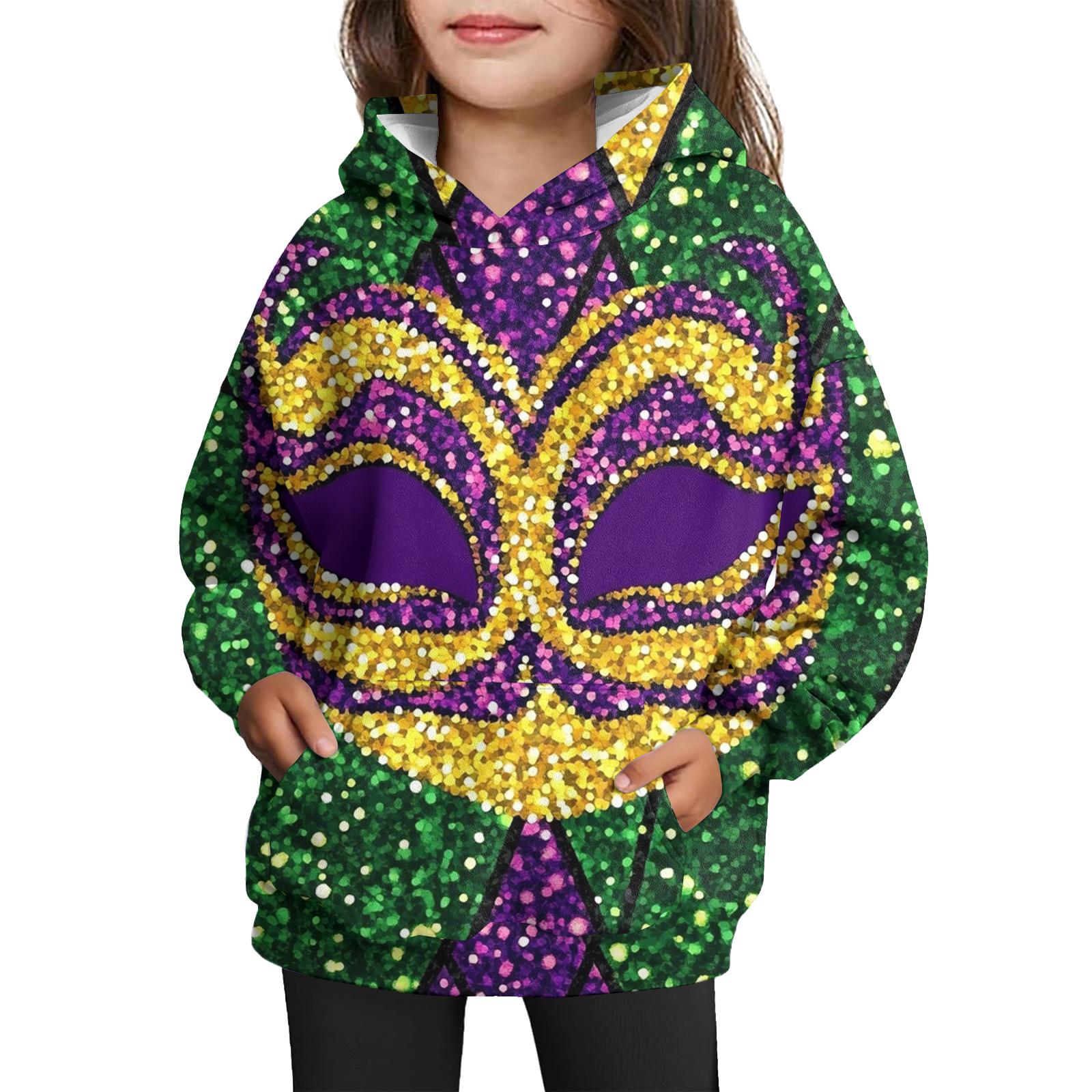 Girls Hooded Tie- Sweatshirt - Pullover Print Top Carnival Day 120
Girls Hooded Tie- Sweatshirt - Pullover Print Top Carnival Day 120