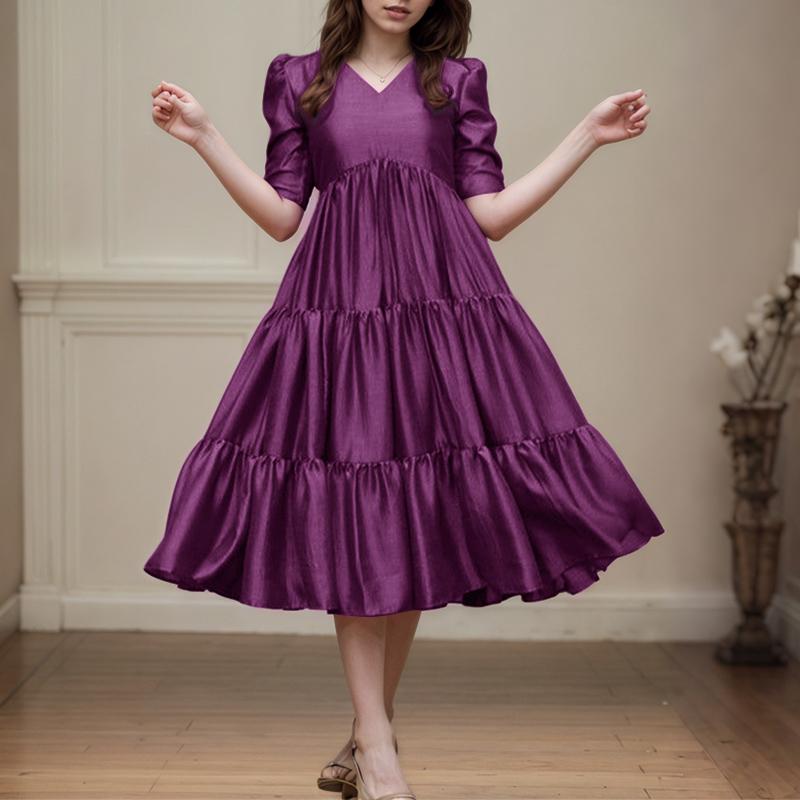 ZANZEA Женское летнее повседневное платье с V-образным вырезом и короткими рукавами из сатина 3XL
ZANZEA Женское летнее повседневное платье с V-образным вырезом и короткими рукавами из сатина 3XL