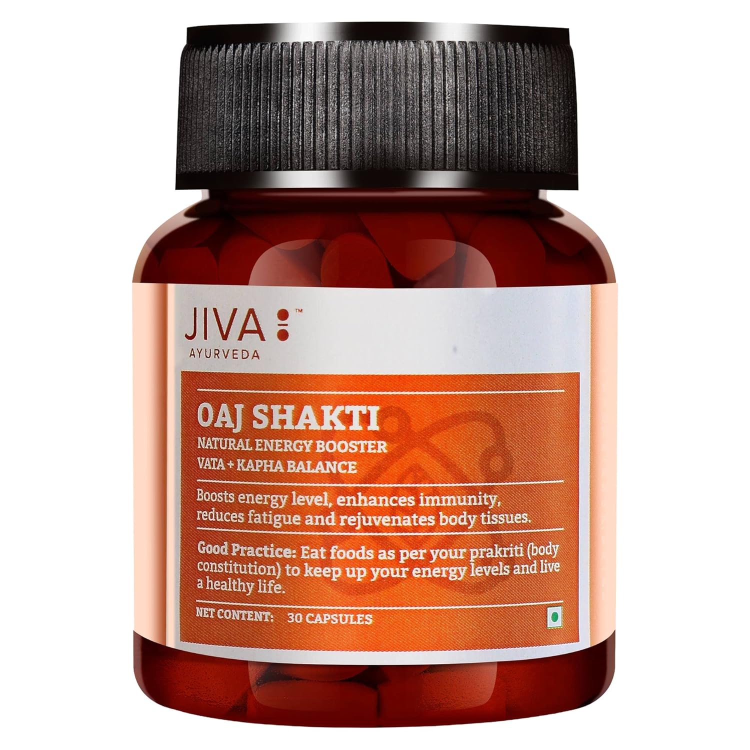 Jiva Oaj Shakti Capsules 30 Count Pack of 1 for Physical Strength, Stamina Boost, Energy and Mental Performance
Jiva Oaj Shakti Capsules 30 Count Pack of 1 for Physical Strength, Stamina Boost, Energy and Mental Performance