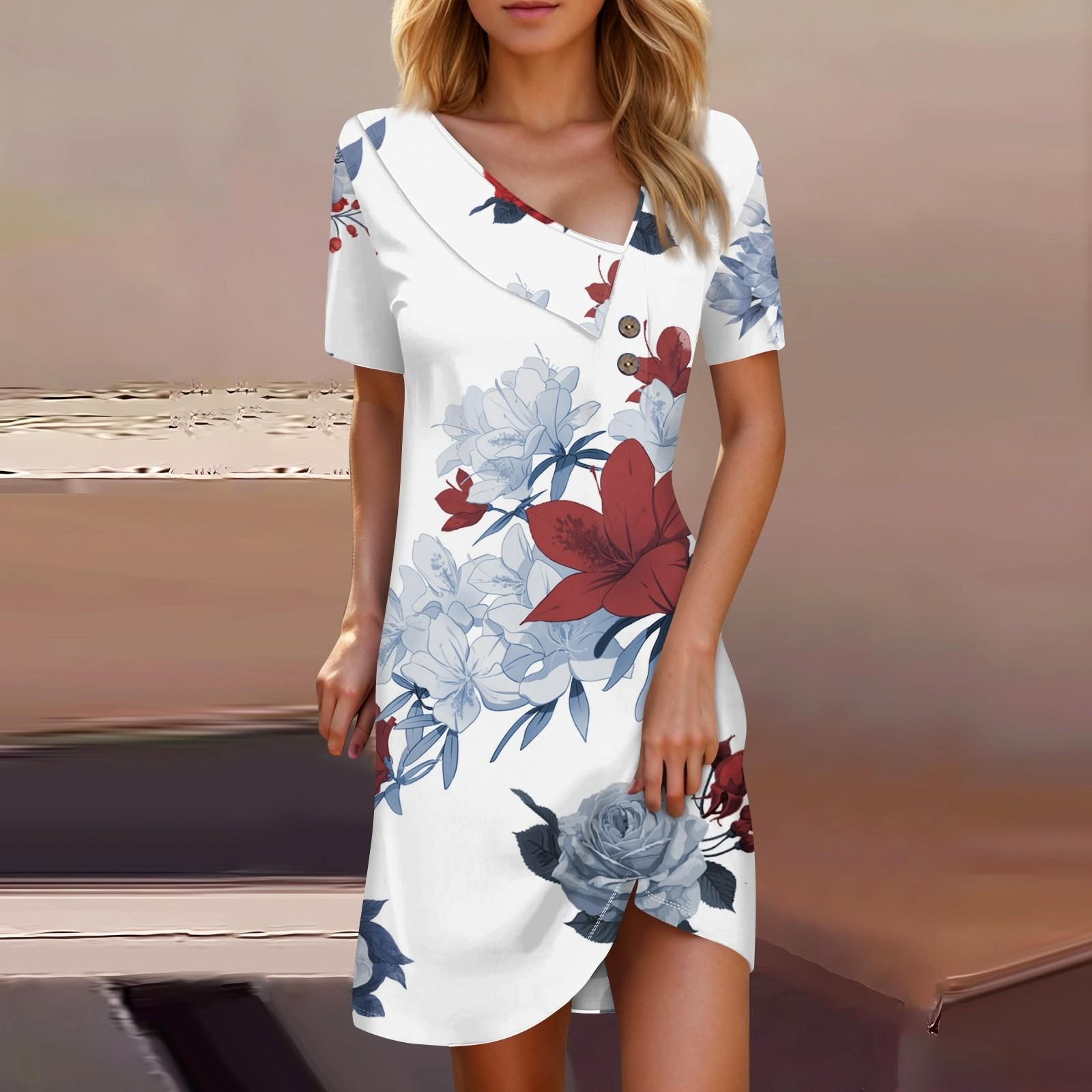 Женские летние повседневные платья на пуговицах с короткими рукавами и принтом S красный
Женские летние повседневные платья на пуговицах с короткими рукавами и принтом S красный