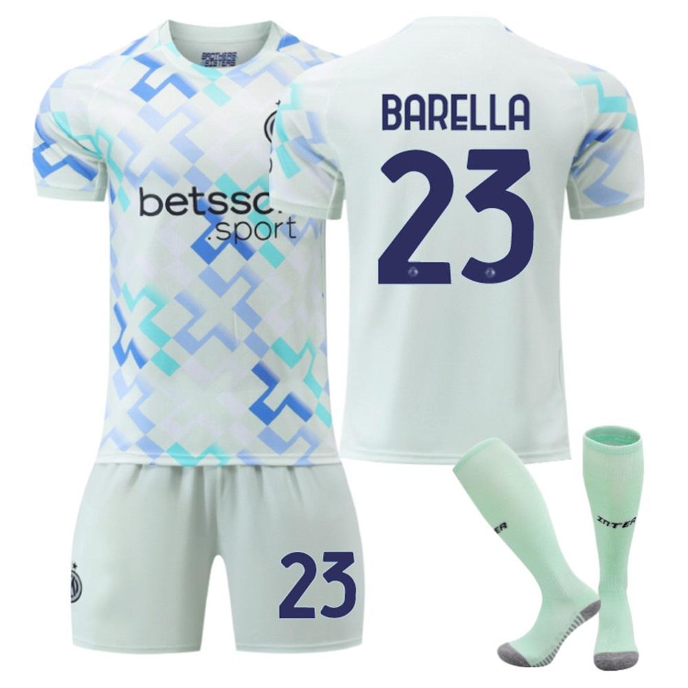 2025-26 Inter Milan Away #23 BARELLA Sport Training Jersey Set with Socks Teens Kids Adults Football Kits 16
2025-26 Inter Milan Away #23 BARELLA Sport Training Jersey Set with Socks Teens Kids Adults Football Kits 16