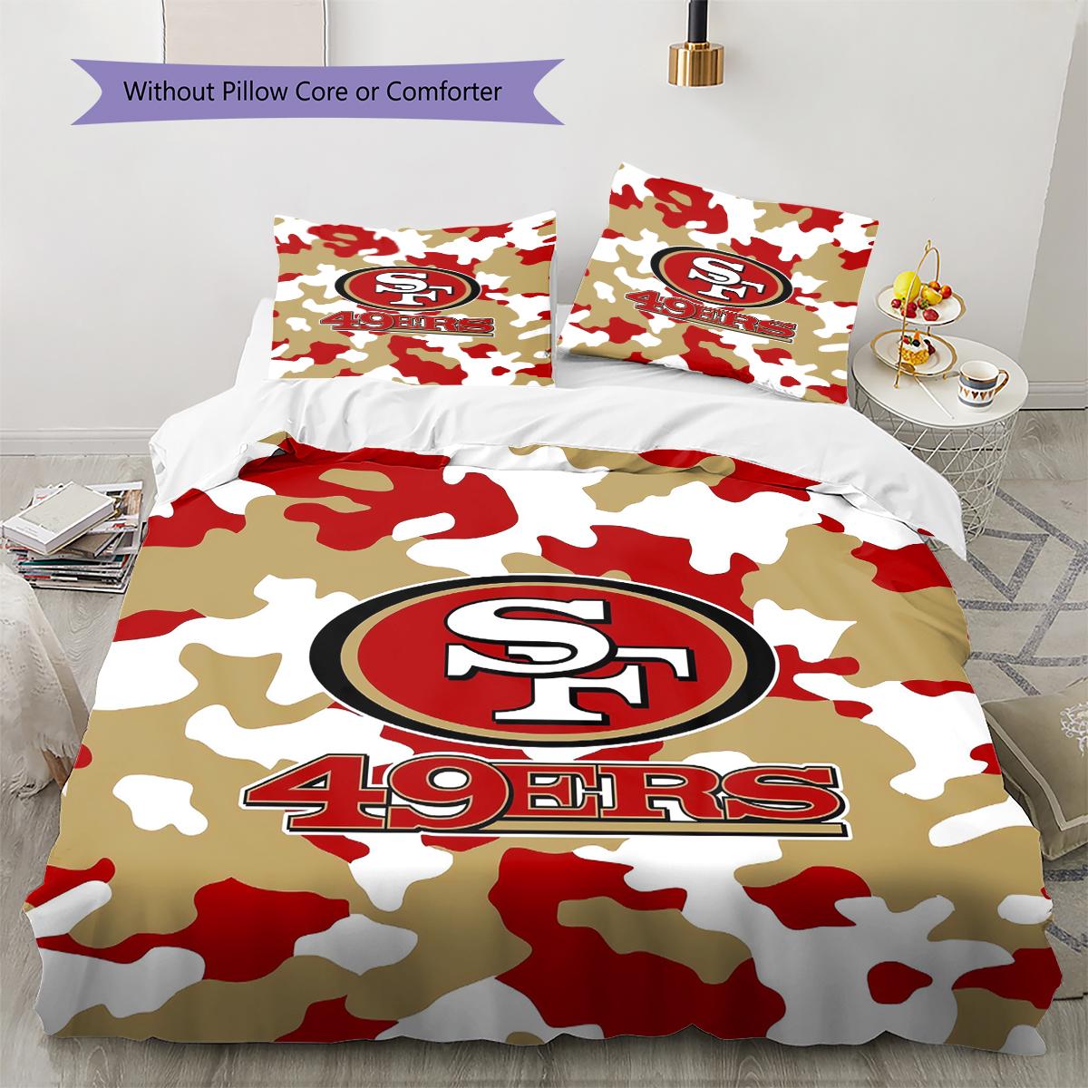 San Francisco 49ers Pattern Bedding Quilt Set Quilt Cover Pillowcase Home Decoration Gift (1 * duvet cover + 2 * pillowcase, without core) 135x200cm
San Francisco 49ers Pattern Bedding Quilt Set Quilt Cover Pillowcase Home Decoration Gift (1 * duvet cover + 2 * pillowcase, without core) 135x200cm