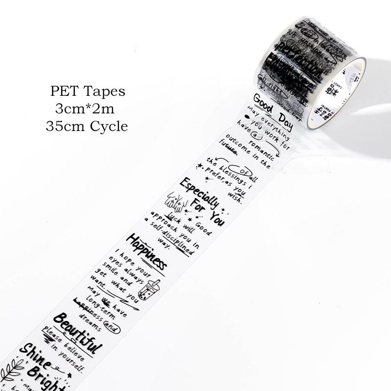 Journamm 3cm/5cm*2m Transparent Tapes Vintage Scrapbooking Material Letter English DIY Masking Tape Scrapbook Sticker Stationery
Journamm 3cm/5cm*2m Transparent Tapes Vintage Scrapbooking Material Letter English DIY Masking Tape Scrapbook Sticker Stationery