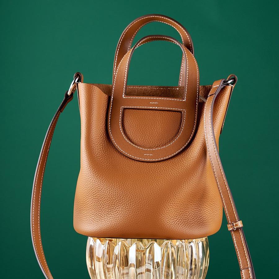 Сумка из воловьей кожи со свиным носом, новая универсальная портативная сумка-корзина для овощей, женская сумка из натуральной кожи, сумка через плечо на одно плечо