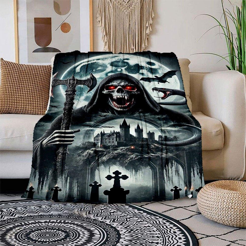 Gothic Grim Reaper Wall Art Print PosterBlanket Flannel Throw Blanket for Sofa, Bed, Travel, Camping, Office 100x150cm
Gothic Grim Reaper Wall Art Print PosterBlanket Flannel Throw Blanket for Sofa, Bed, Travel, Camping, Office 100x150cm