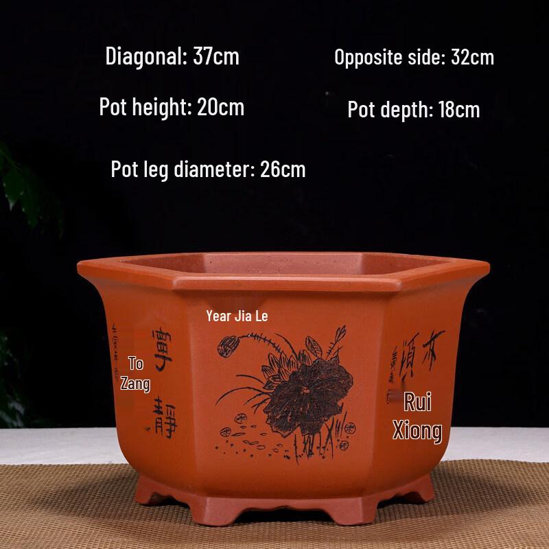 HC Zisha Hexagonal Bonsai Pot
HC Zisha Hexagonal Bonsai Pot