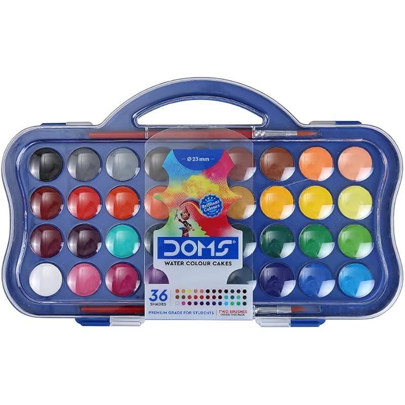 Doms 36 Shades 30Mm Water Colour Cakes | Easy To Use Palette Lid | Organic Rich Colour Pigments | Free Brush Inside | No 1 count (Pack of 1)
Doms 36 Shades 30Mm Water Colour Cakes | Easy To Use Palette Lid | Organic Rich Colour Pigments | Free Brush Inside | No 1 count (Pack of 1)