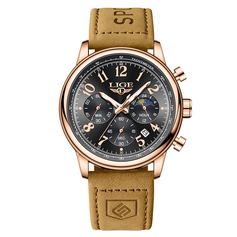 LIGE New Men s Watch Stylish Casual Leather Quartz Watch Automatic Calendar Luminous Waterproof Watch чорний/коричневий
LIGE New Men s Watch Stylish Casual Leather Quartz Watch Automatic Calendar Luminous Waterproof Watch чорний/коричневий