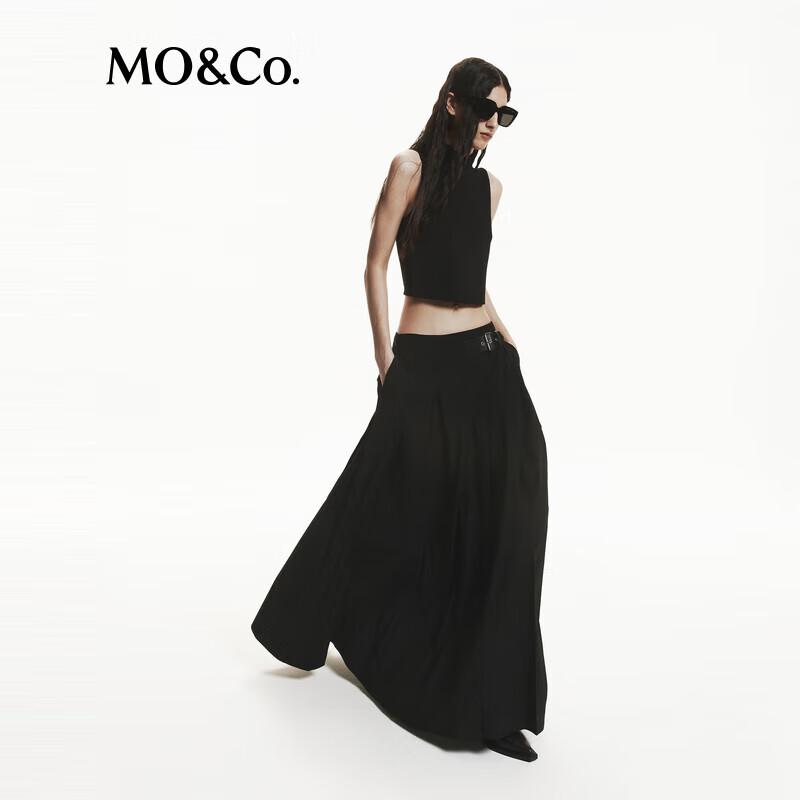 MO&Co. 2024 Fall Leather Buckle Gradient Pleated Slit Long Skirt XS 155
MO&Co. 2024 Fall Leather Buckle Gradient Pleated Slit Long Skirt XS 155