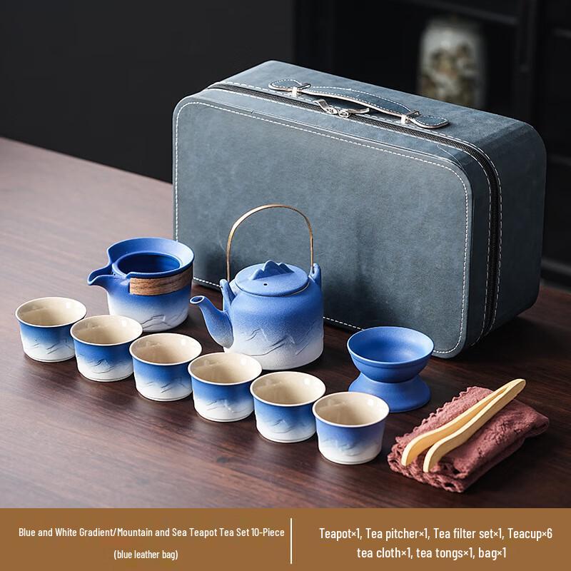 Retro Blue & White Ceramic Tea Set
Retro Blue & White Ceramic Tea Set