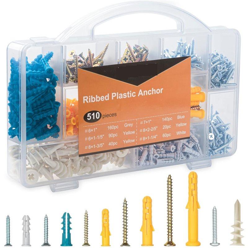 SHGO-For Wall Hanging Self-Tapping Screw Kit 510Pcs, Picture For Wall Decor Art, Frame, Canvas, Dry For Wall Anchors Kit
SHGO-For Wall Hanging Self-Tapping Screw Kit 510Pcs, Picture For Wall Decor Art, Frame, Canvas, Dry For Wall Anchors Kit