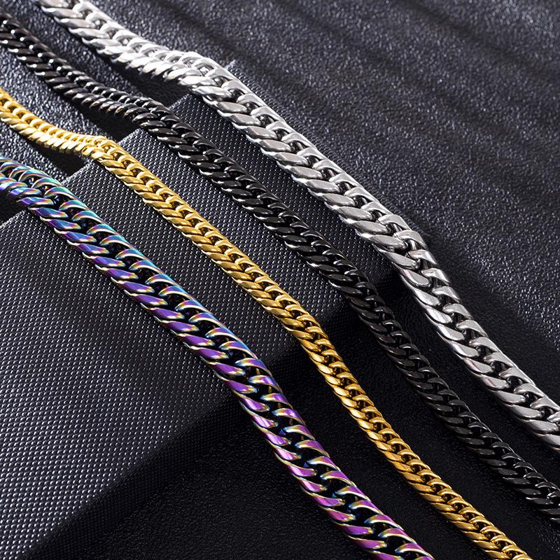 Titanium Steel Cuban Grind Necklace - European & American Men s Hip Hop Choker Steel 3.0mm*50cm
Titanium Steel Cuban Grind Necklace - European & American Men s Hip Hop Choker Steel 3.0mm*50cm