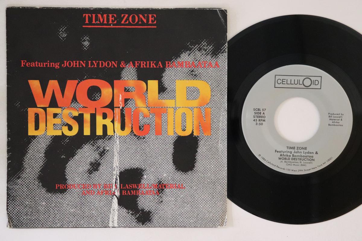 7inch Record TIME ZONE, JOHN LYDON & AFRIKA BAMB - World Destruction SCEL57 Celluloid 1984 US Rock Used
7inch Record TIME ZONE, JOHN LYDON & AFRIKA BAMB - World Destruction SCEL57 Celluloid 1984 US Rock Used