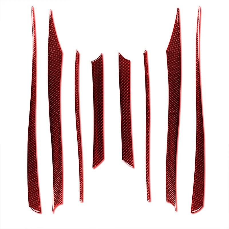 Для BMW X5 E70 2006-2013 углеродное волокно автомобильная дверная панель декоративная полоса переключатель запуска и остановки крышка костюм аксессуары для интерьера наклейка красный