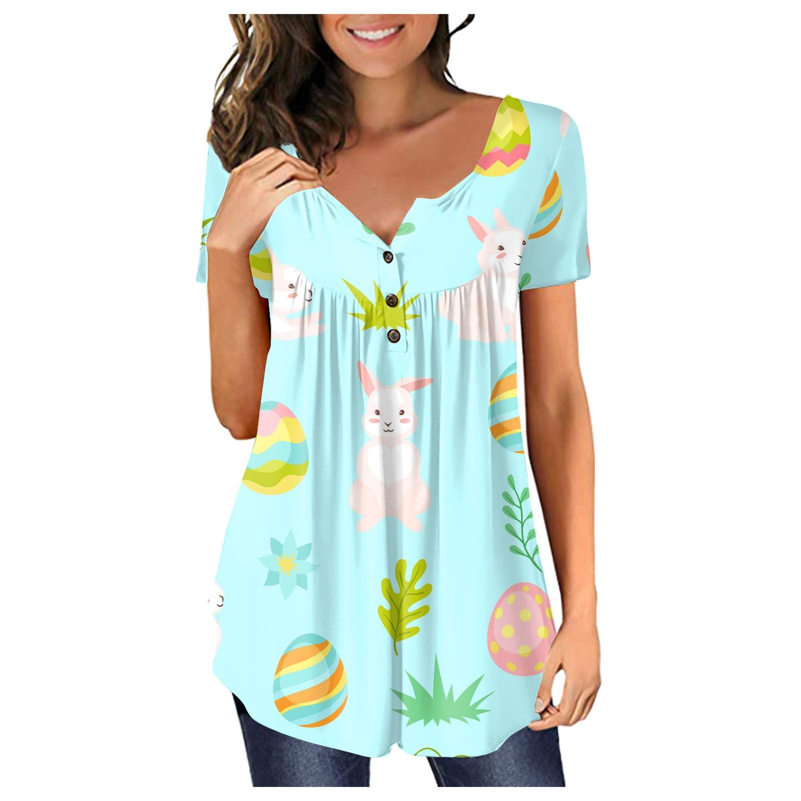 Fashion Women s EasterPrint And Winter Casual Round Neck Printed Short Sleeve Top XXXXL
Fashion Women s EasterPrint And Winter Casual Round Neck Printed Short Sleeve Top XXXXL