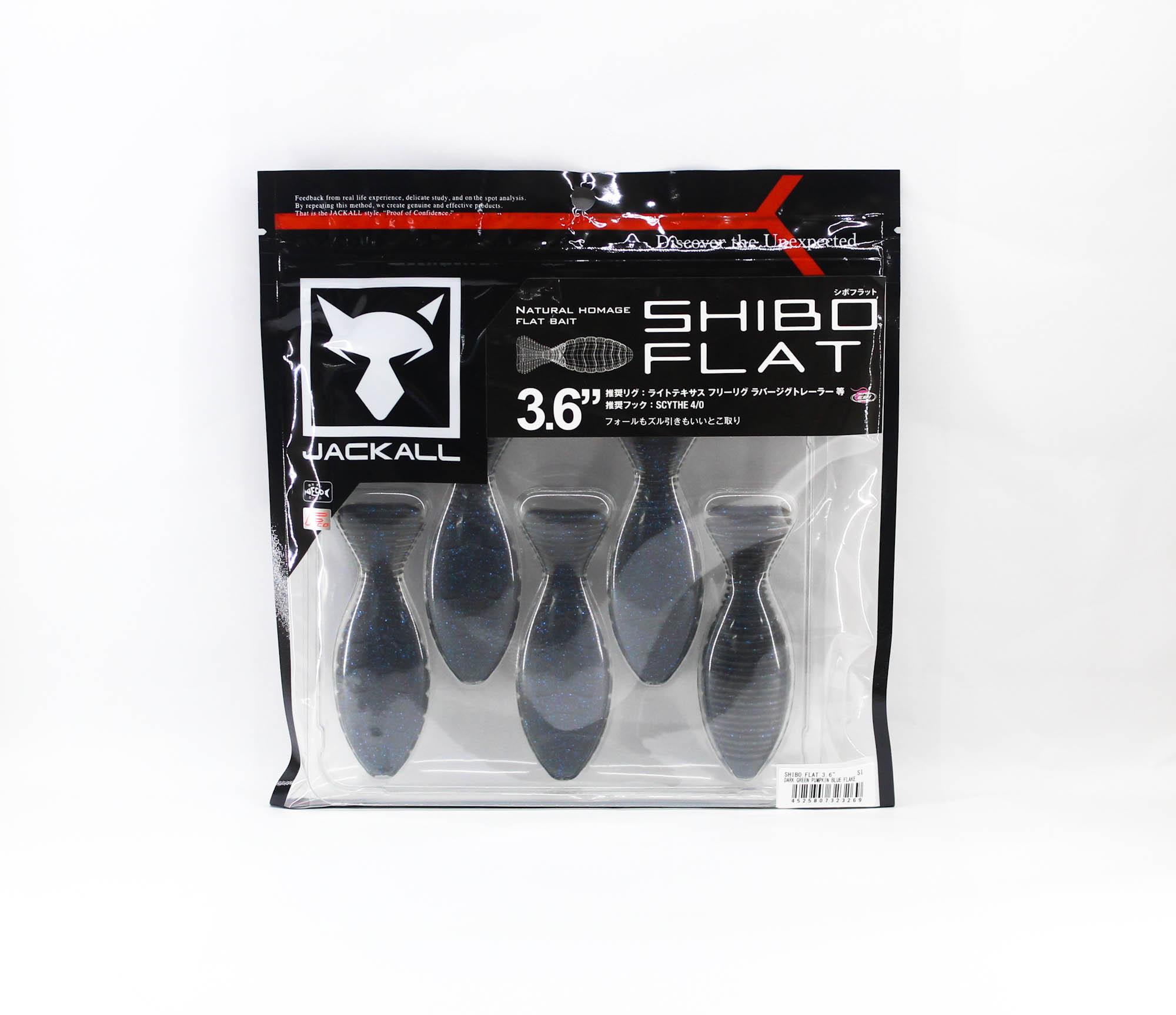 Jackall Soft Lure Shibo Flat 3.6 Inch Dark Green Pumpkin Blue Flake (3269)
Jackall Soft Lure Shibo Flat 3.6 Inch Dark Green Pumpkin Blue Flake (3269)