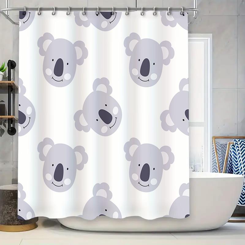 Koala Print Shower Curtain Cute Kids Bath Decoration White Polyester Fabric Hanging For Bathroom Decorations 3D Design Pattern H W60H190(CM)-1 Pcs
Koala Print Shower Curtain Cute Kids Bath Decoration White Polyester Fabric Hanging For Bathroom Decorations 3D Design Pattern H W60H190(CM)-1 Pcs