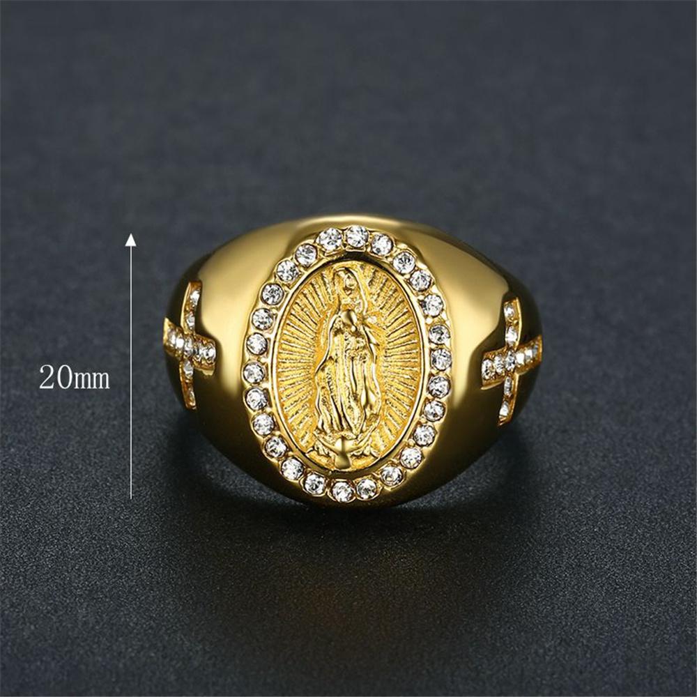 Religious Gold Color Virgin Mary Rings for Women Men Stainless Steel Iced Out CZ Ring Hip Hop Christian Jewelry Dropshipping 7
Religious Gold Color Virgin Mary Rings for Women Men Stainless Steel Iced Out CZ Ring Hip Hop Christian Jewelry Dropshipping 7
