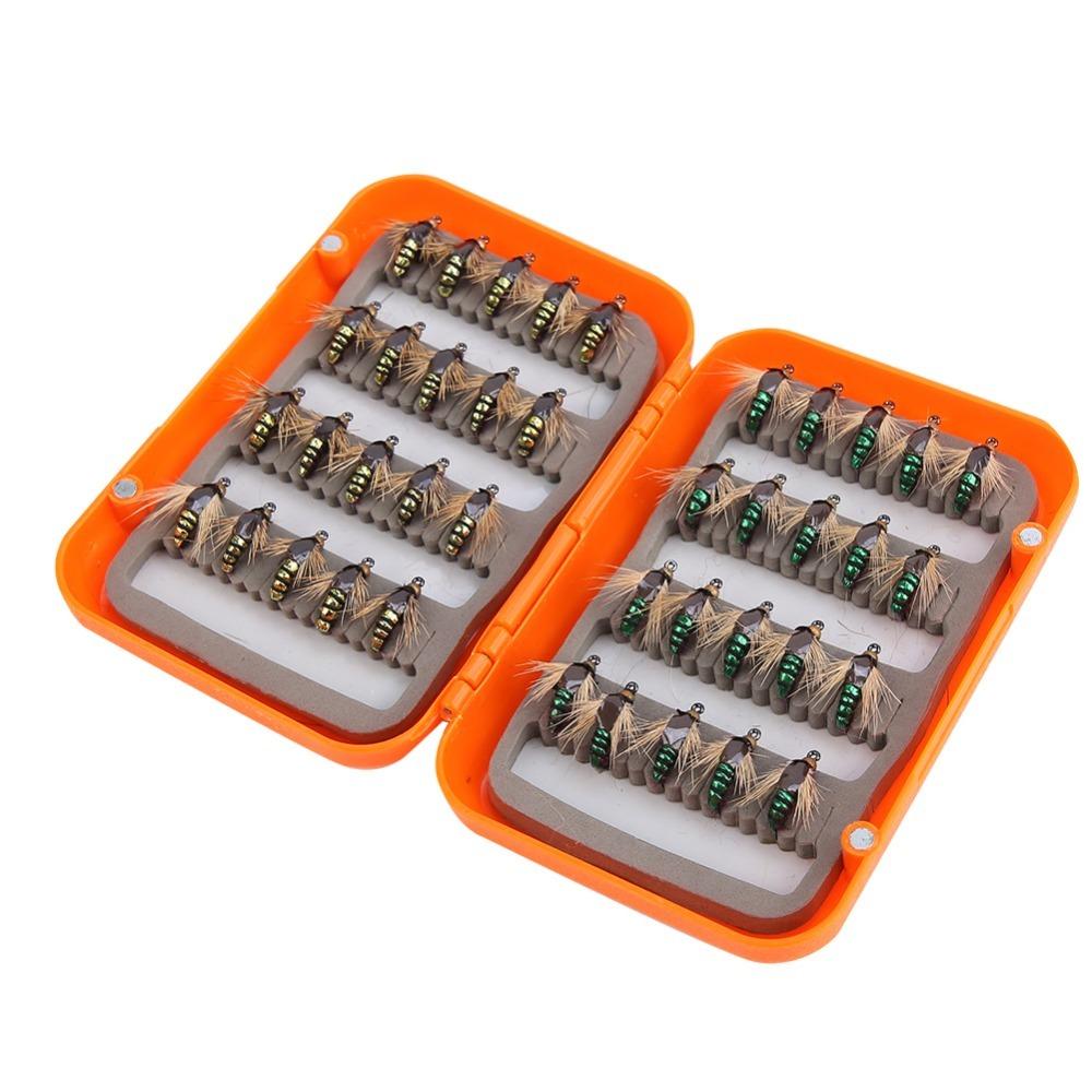 40PCS High Carbon Steel Fishing Trout Flies Multicolor Fishing Lures Saltwater Fishing зелений/червоний
40PCS High Carbon Steel Fishing Trout Flies Multicolor Fishing Lures Saltwater Fishing зелений/червоний