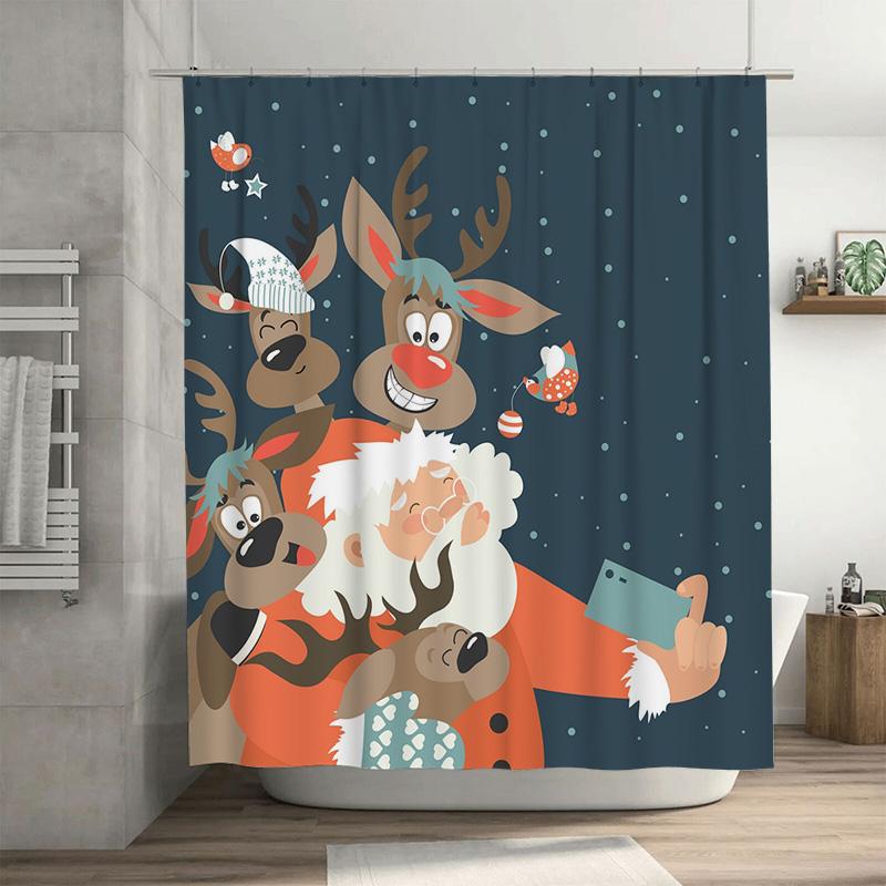 Tu Festive Santa Claus Shower Curtain Christmas Holiday Bathroom Decor Waterproof Fabric Xmas Pattern Home Decoration Gift Idea W60H190(CM)-1 Pcs
Tu Festive Santa Claus Shower Curtain Christmas Holiday Bathroom Decor Waterproof Fabric Xmas Pattern Home Decoration Gift Idea W60H190(CM)-1 Pcs