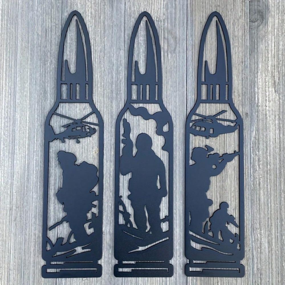 Metal Soldier Trio Bullet Wall Art, Military Memorial Decor Indoor Outdoor, Veterans Tribute, Museum Exhibit Sculpture TY6480
Metal Soldier Trio Bullet Wall Art, Military Memorial Decor Indoor Outdoor, Veterans Tribute, Museum Exhibit Sculpture TY6480